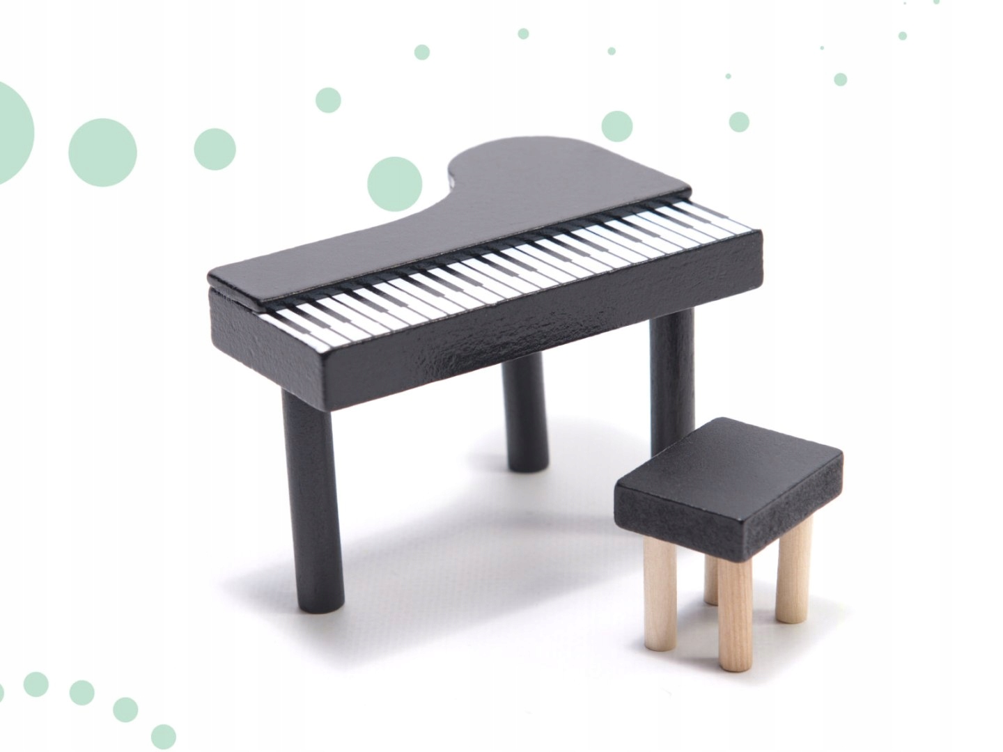 DOMEK DLA LALEK DREWNIANY MEBELKI BOHO ŚWIATŁO LED WILLA XXL 78CM 1SZT Materiał drewno metal plastik