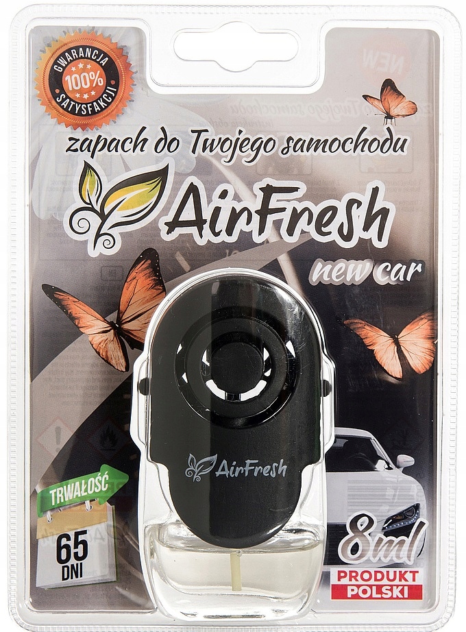

Zapach samochodowy AirFresh New Car do kratki 8 ML