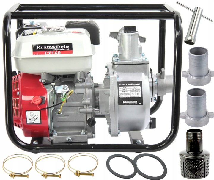 Motopompa Povrchová Spalovací Pumpa Na Vodu 2" 13HP 600 l/h Kraft&dele