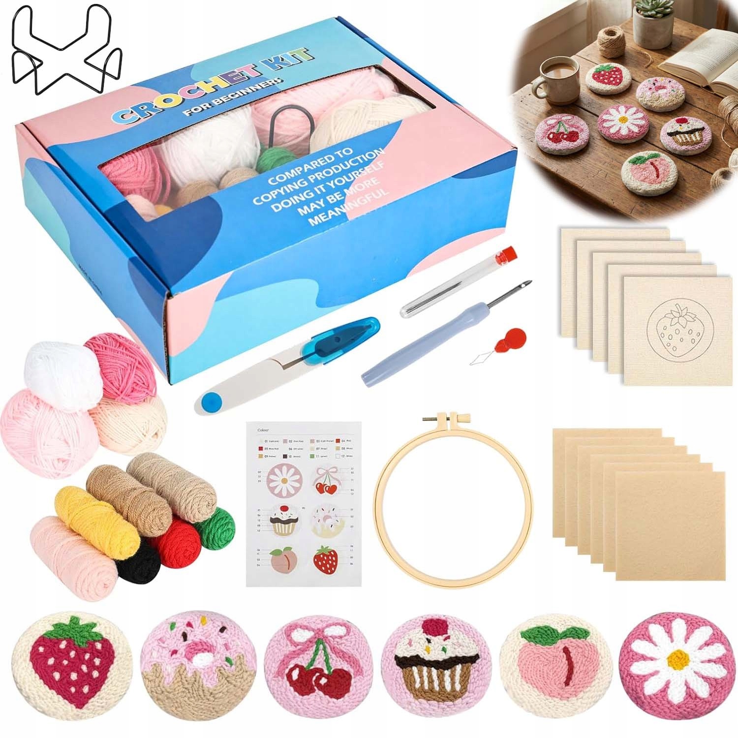 Sada Na Vyšívání Mulina Nití Diy 6 Ks Jako Dárek