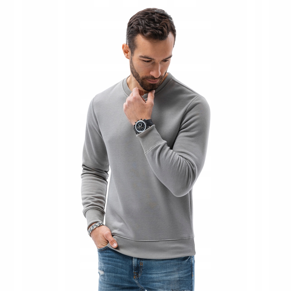 

Bluza męska bez kaptura Basic B978 szara XL