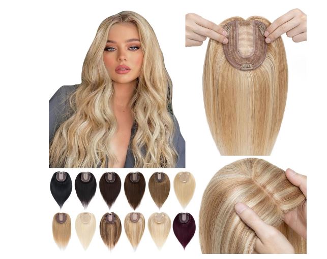 Topper 25 cm, Nástavec na vlasy Barva 12P613# Pásek Přírodní Vlasy U9