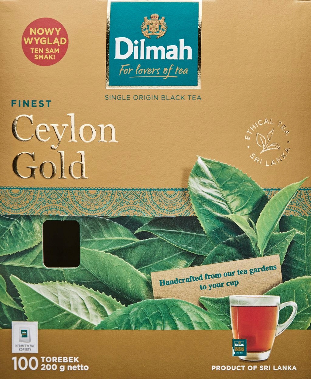 Levně Dilmah Ceylon Gold 100 x 2 g