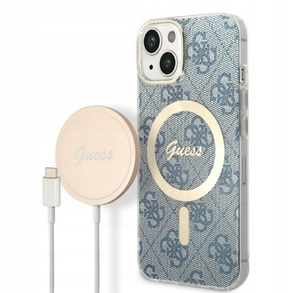 Sada Guess pouzdro bezdrátová nabíječka GUBPP14MH4EACSB pro Apple iPhone 14