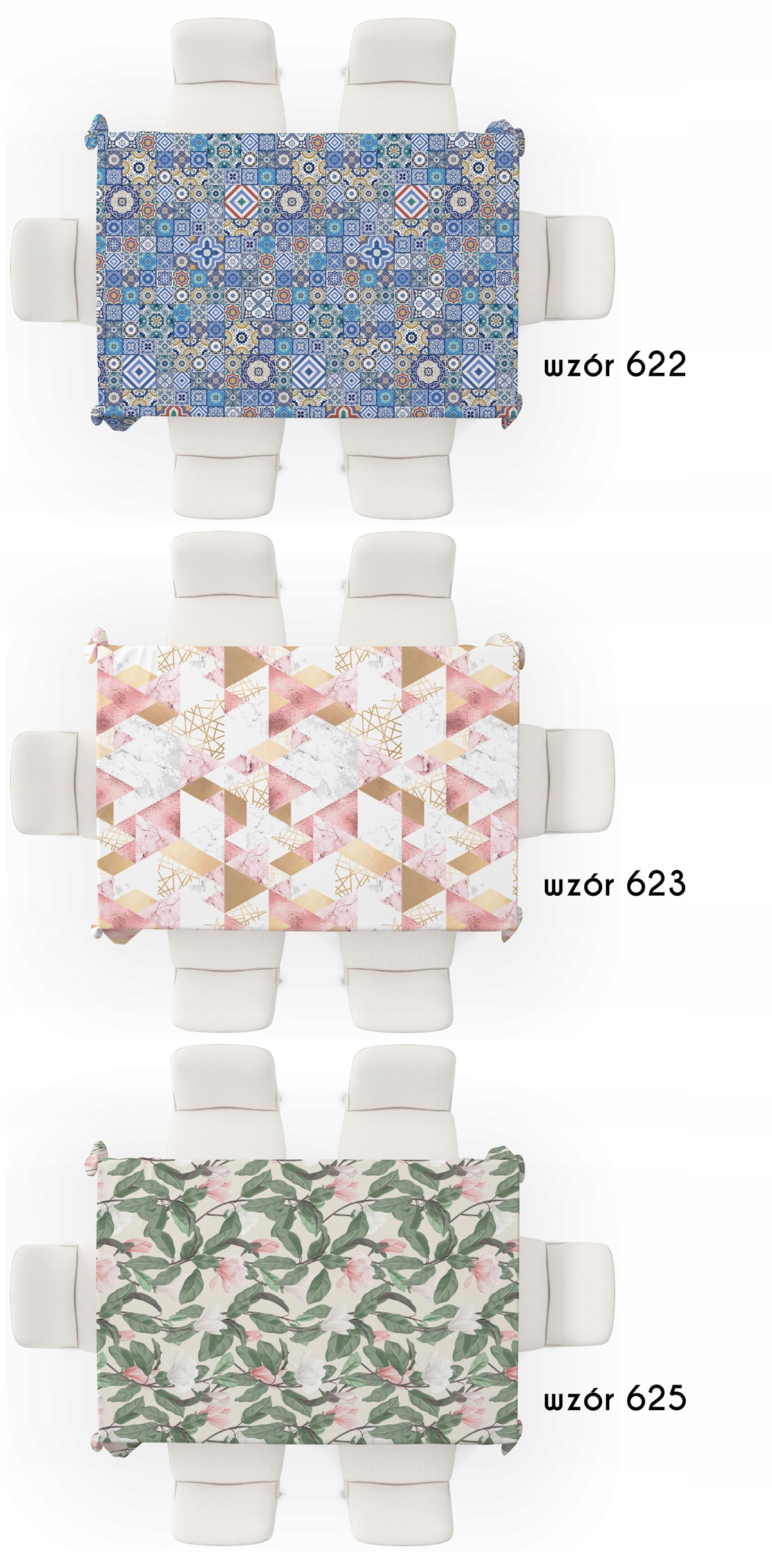 OBRUS PLAMOODPORNY 50 wzorów NA WYMIAR! co 20 cm Waga produktu z opakowaniem jednostkowym 1 kg