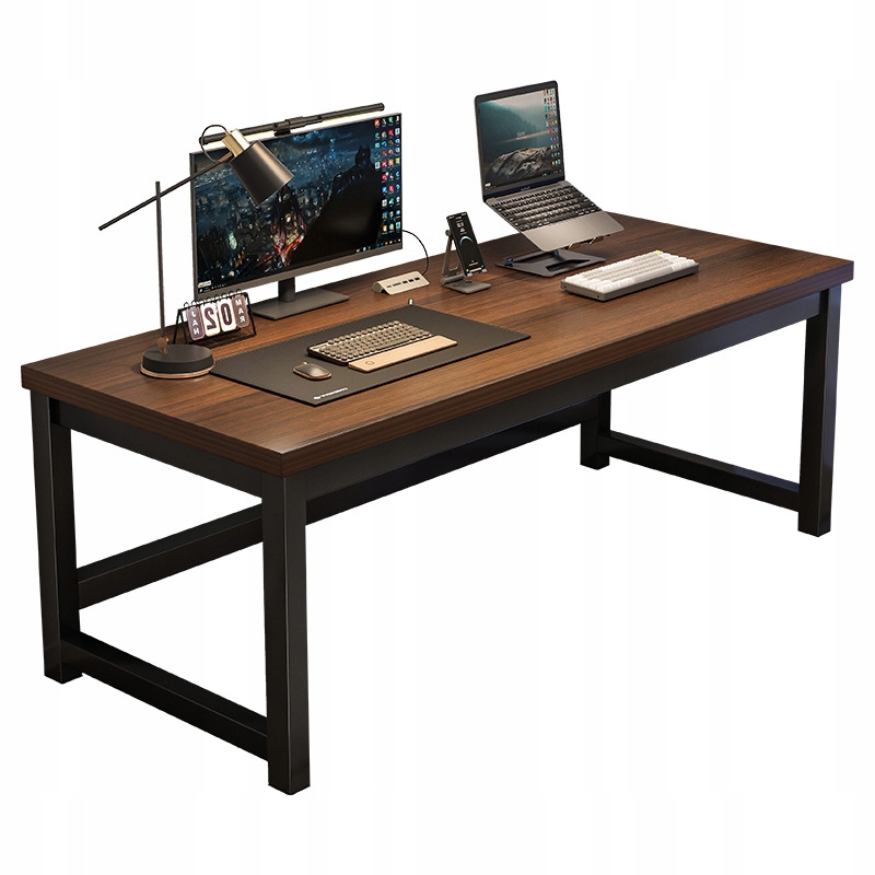 Moderný Počítačový Stôl Tmavý Industriálny Buk Loft 120 CM Gamingový