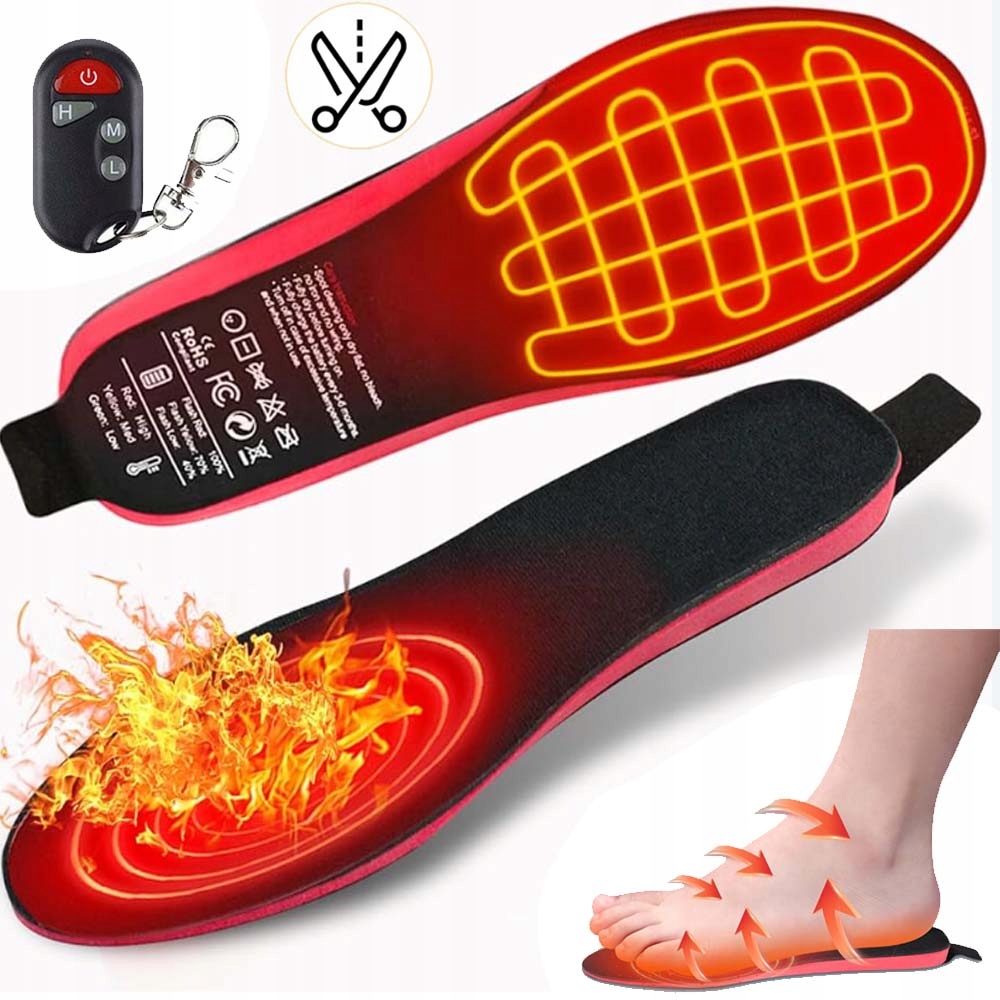 Vyhřívané Vložky Do Bot, Termovložky S Usb Ohřevem, 2000 Mah, Velikost 41–46