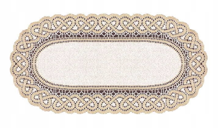 

Bieżnik Żakardowy Owalny Krem/c.złoty 60X120 Haft