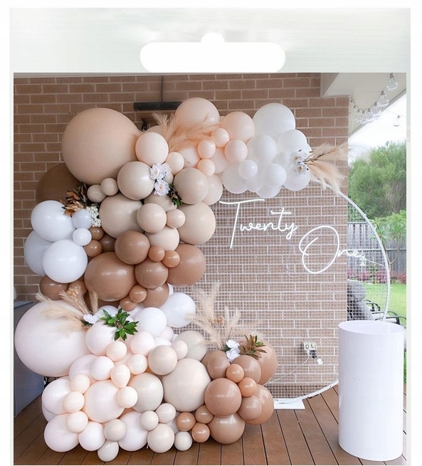 

Girlanda balonowa beżowa ślub boho tło brązy G61