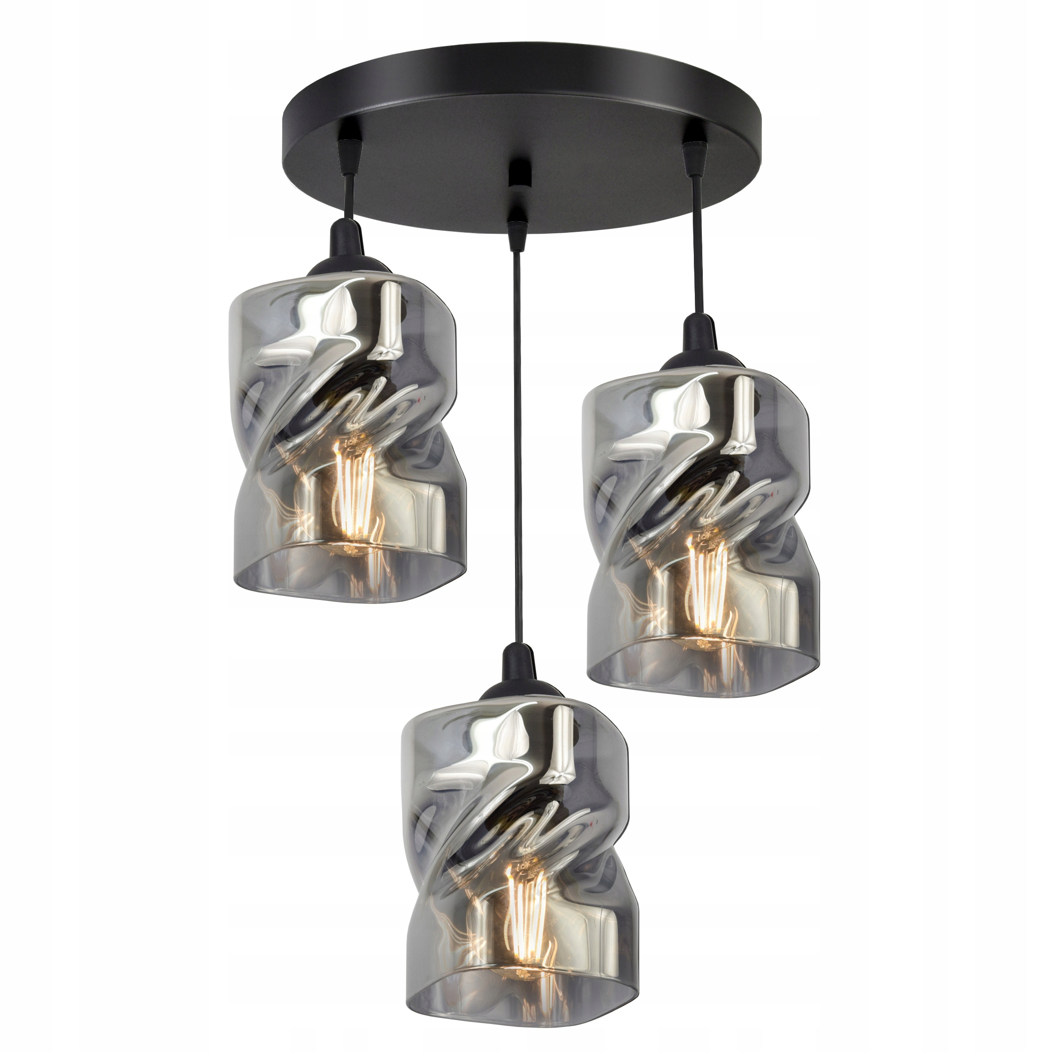 

Szklana Lampa Wisząca Sufitowa Żyrandol Plafon Led