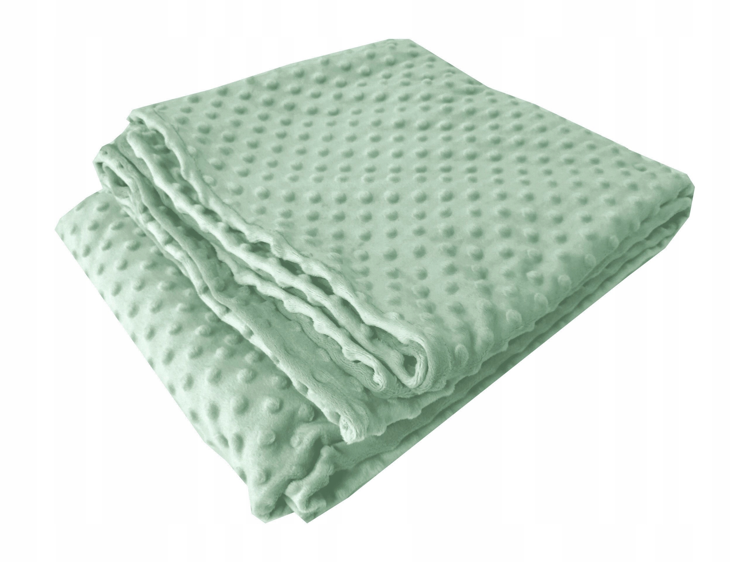 Koc Minky 120x200 Polar kuličky přehoz pléd Olwika zelený pastelový teplý