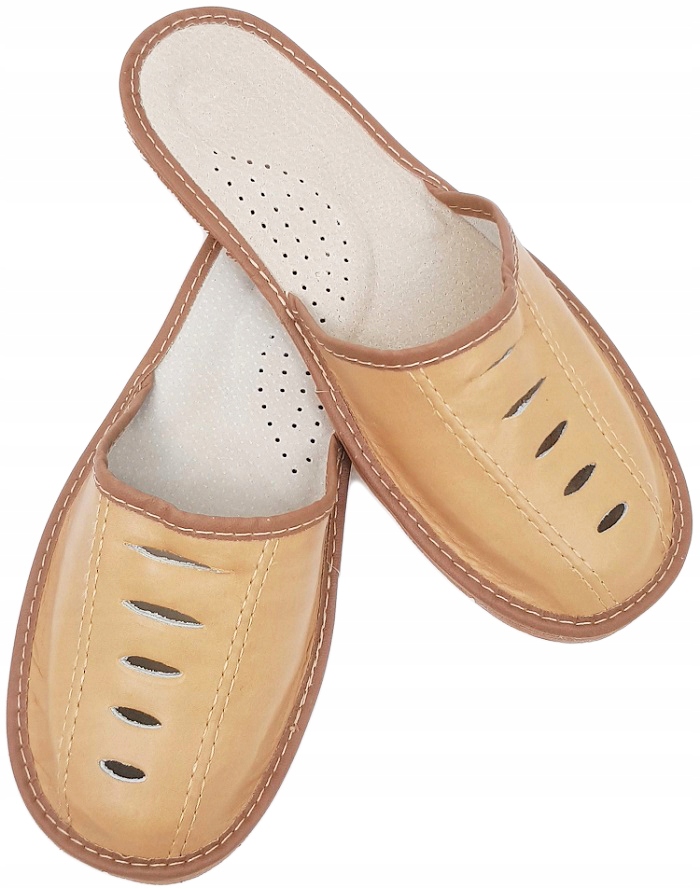 

Pantofle Skóra Męskie Kapcie Laczki Klapki *44* Pl