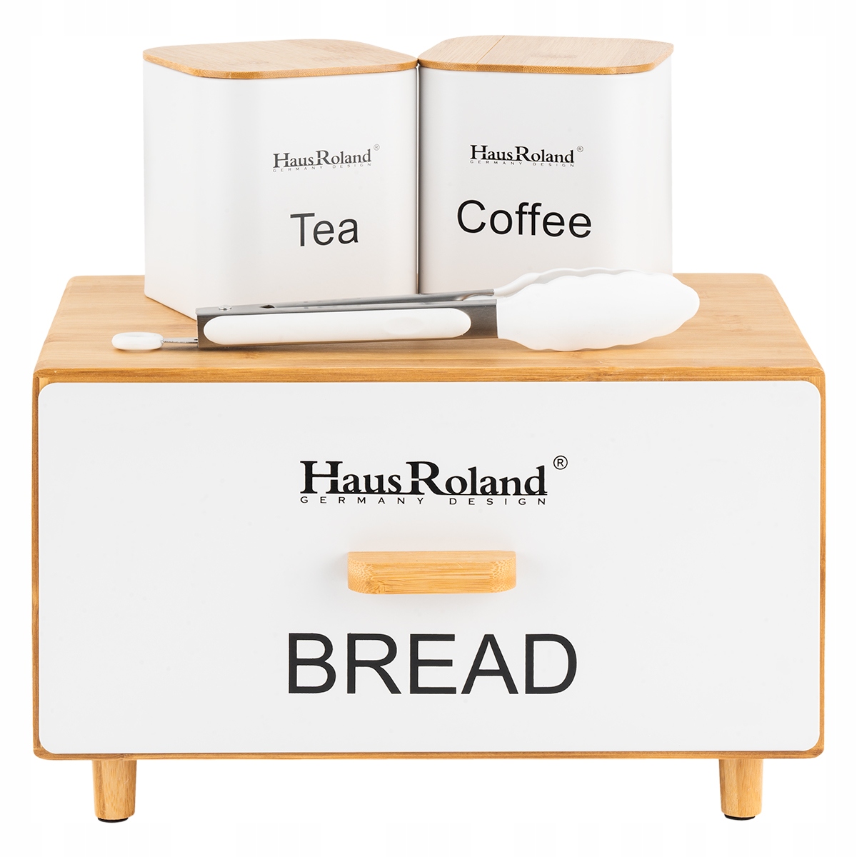 CHLEBAK STALOWY POJEMNIK NA CHLEB BIAŁY/CZARNY ZESTAW POJEMNIKI + SZCZYPCE Marka inna