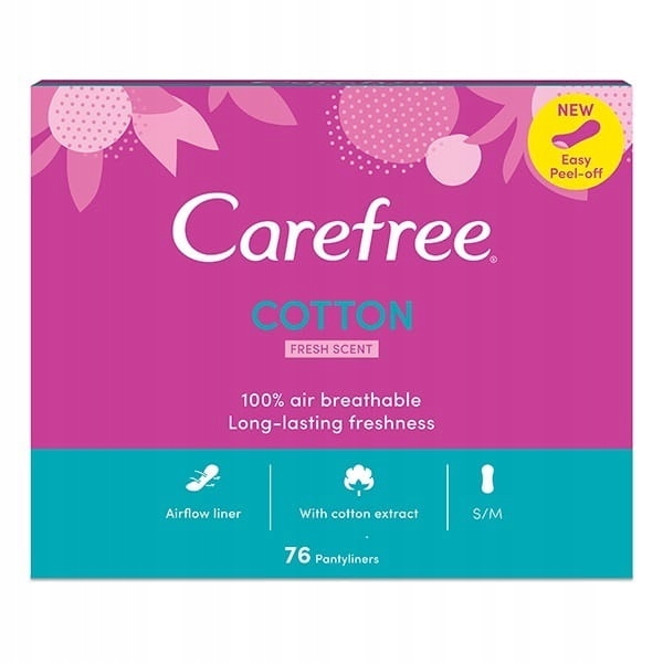 

Carefree Wkładki higieniczne Cotton Fresh 76szt