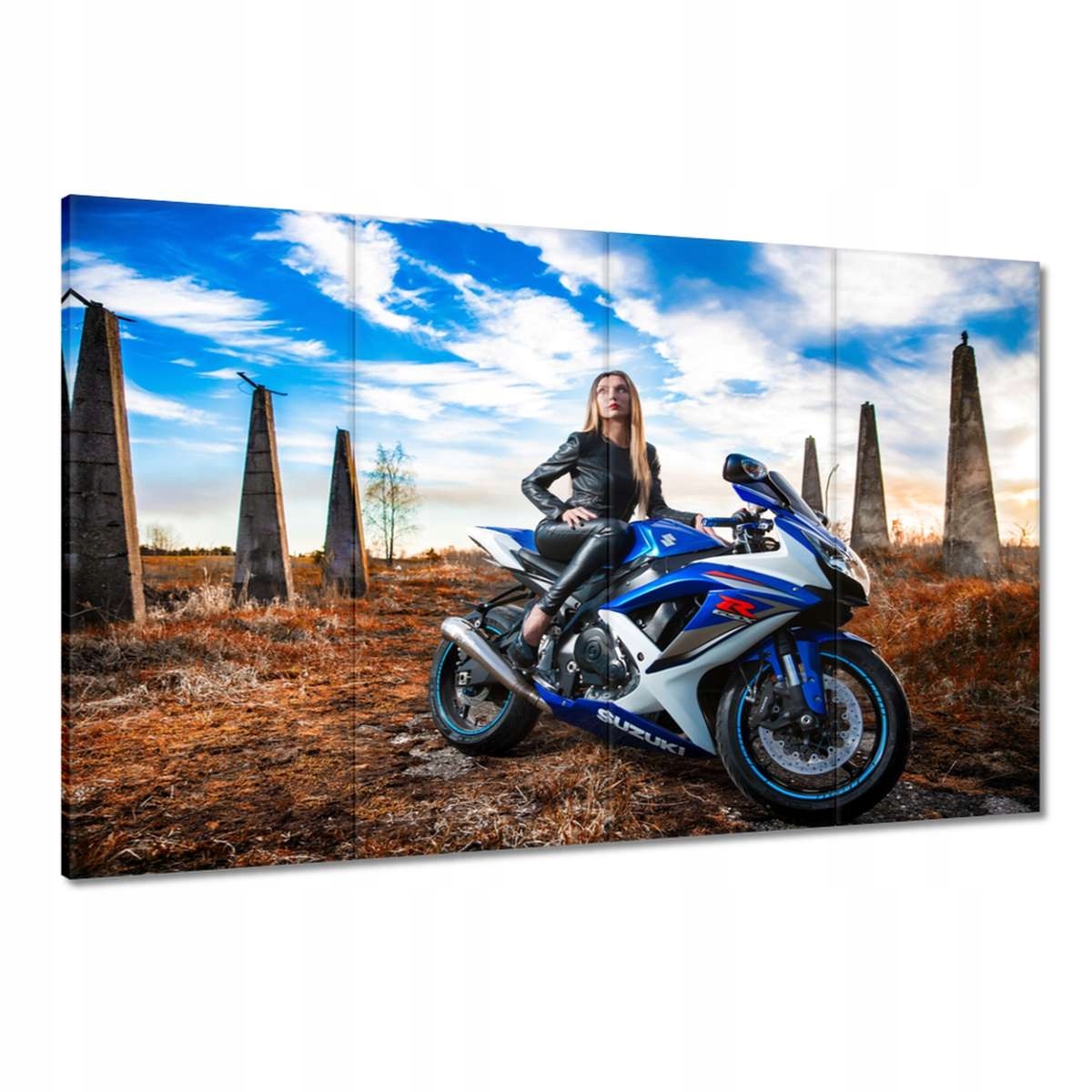 Obrazy 120x80 Holka na závodníku Motor