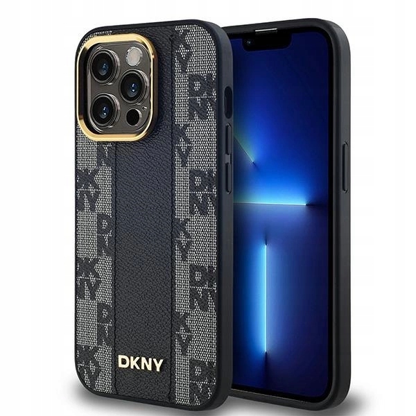 Pouzdro Dkny Leather Checkered Mono Pattern MagSafe pro iPhone 13 Pro Max ča