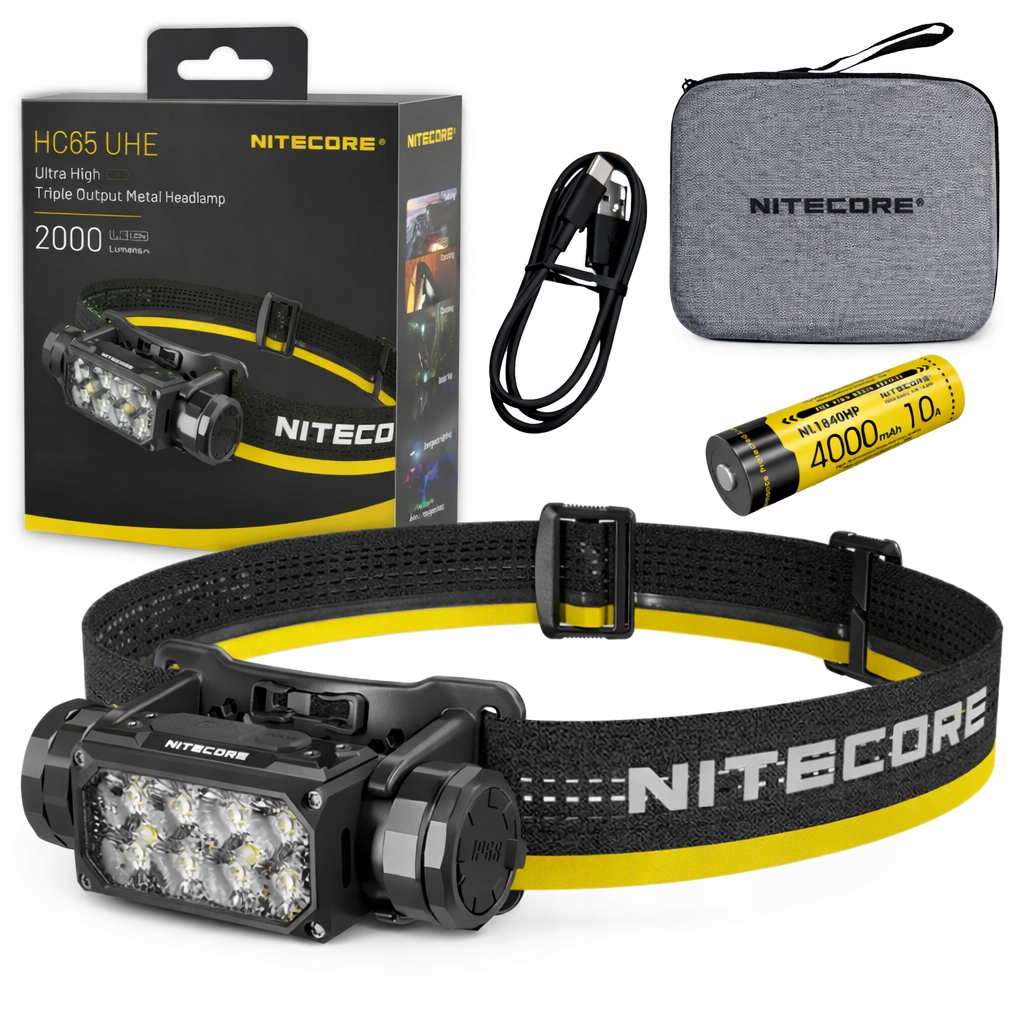 Latarka czołowa Nitecore HC65 Uhe 2000 lm Usb C wodoodporna outdoor Led