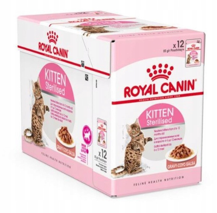 Levně Royal Canin Cat Sterilized Kitten 85g x 12 omáčka