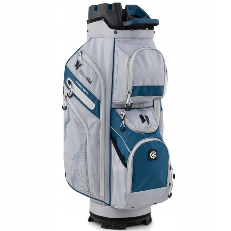 Lehká taška na golfový vozík SP38456NY, s vodotěsným krytem, modro/šedá