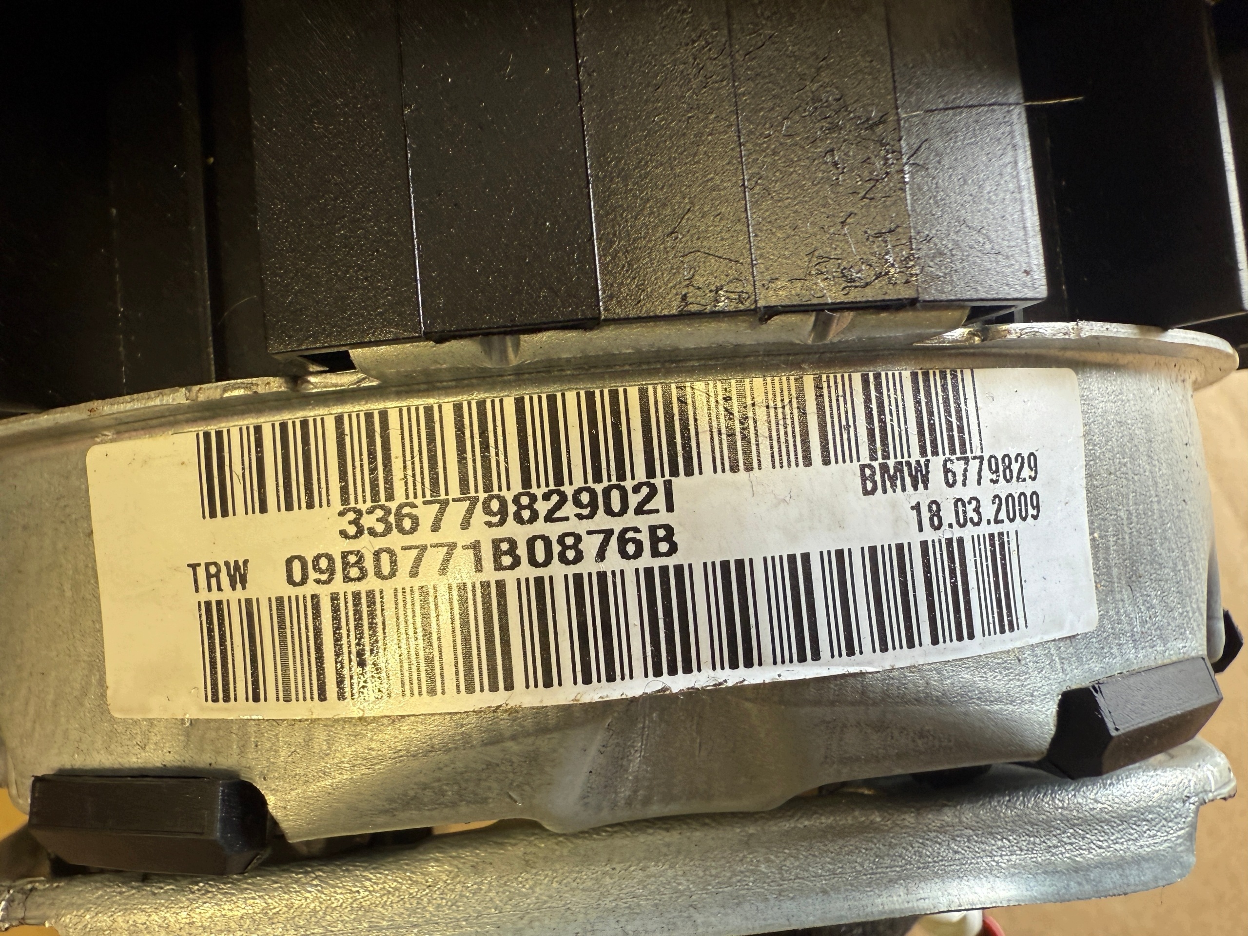 BMW E90 E91 E81 E87 LIFT airbag AIR BAG driver´s 6779829