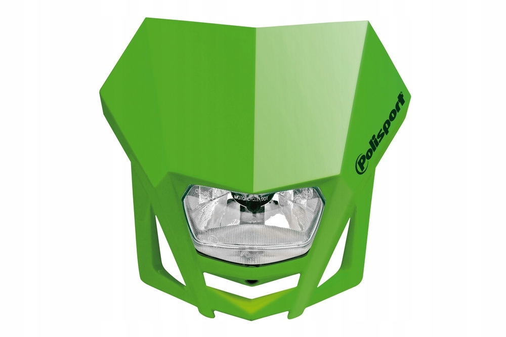 Predná lampa Polisport LMX, zelená 05 – homologácia
