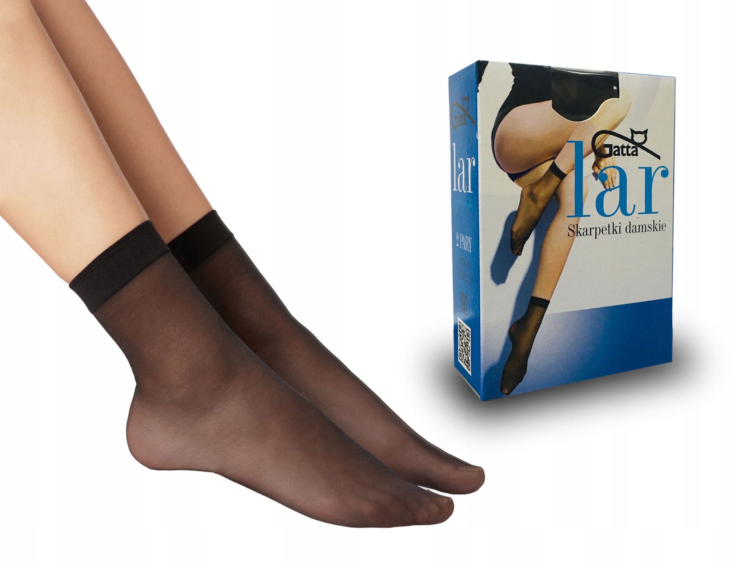 

Gatta skarpetki Lar, 15 den, 2 pary, lycra, fumo