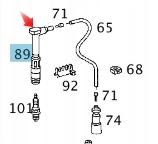 Dýmka Zapalovací Svíčky Mercedes A0001567210