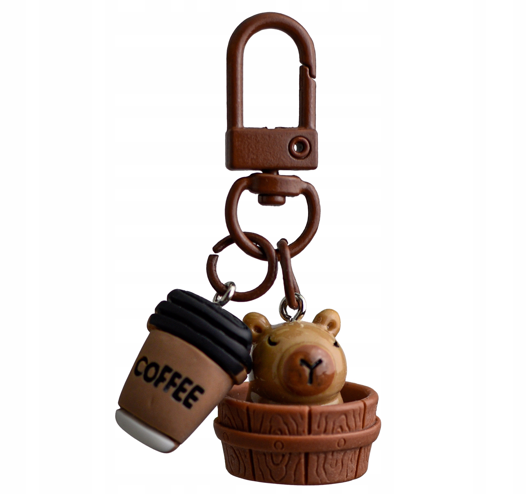 BRELOK KAPIBARA BRELOCZEK ZAWIESZKA DO KLUCZY KAWA COFFEE KARABIŃCZYK MINI