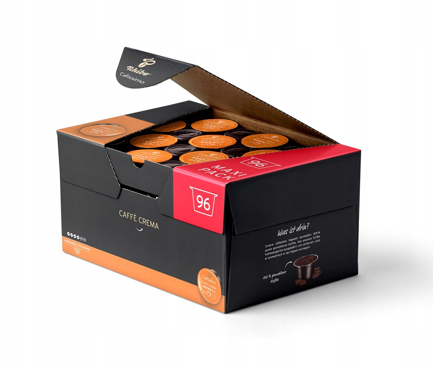 Levně Tchibo Cafissimo Caffe Crema Rich Aroma kapsle do kávovaru 96 Ks