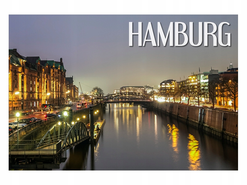 

Hamburg Kanał Rzeka Magnes na lodówkę