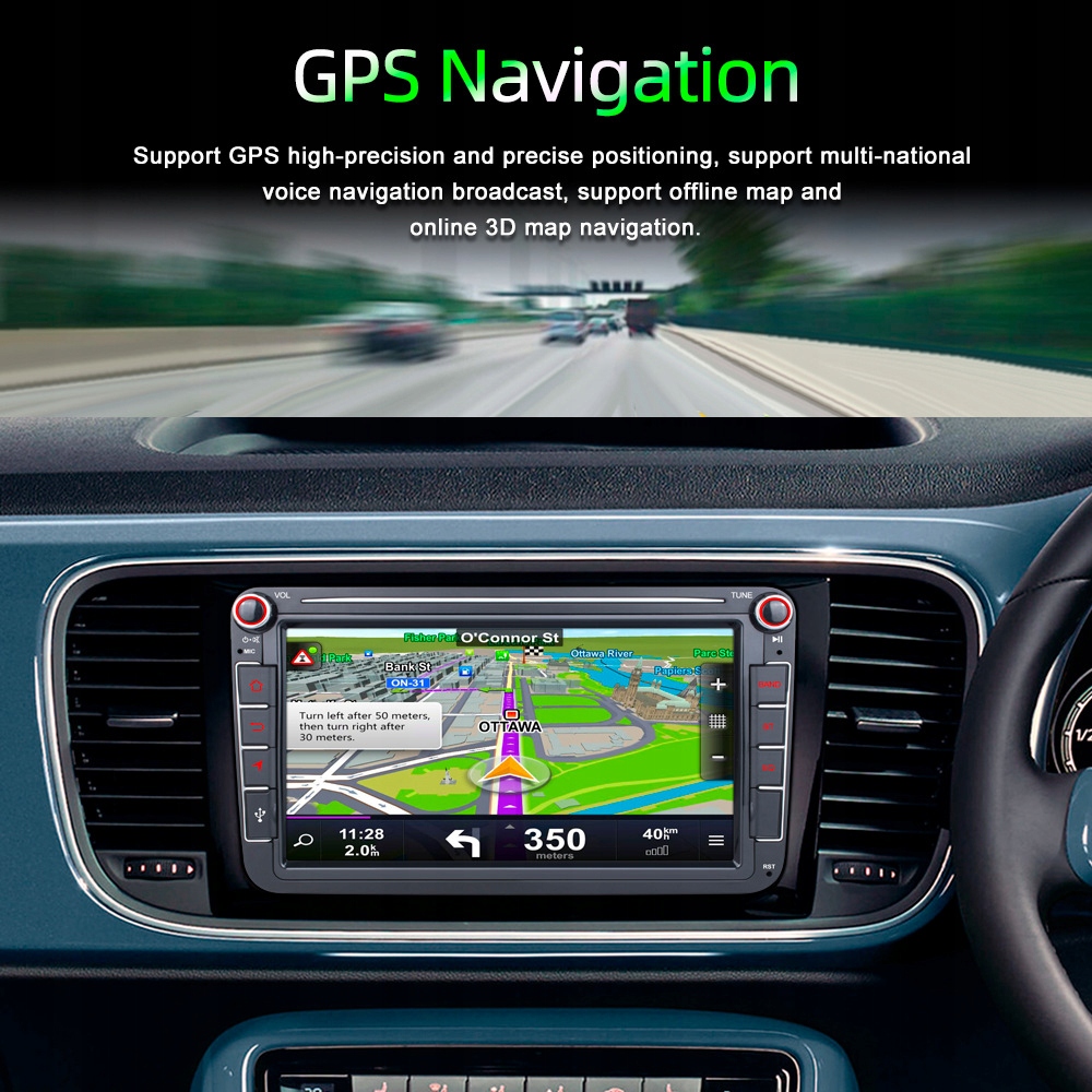 RADIO ANDROID 2DIN 2+32 GB 8 CALI VW PASSAT B6 B7 GOLF 5 V 6 VI SKODA SEAT Marka inna