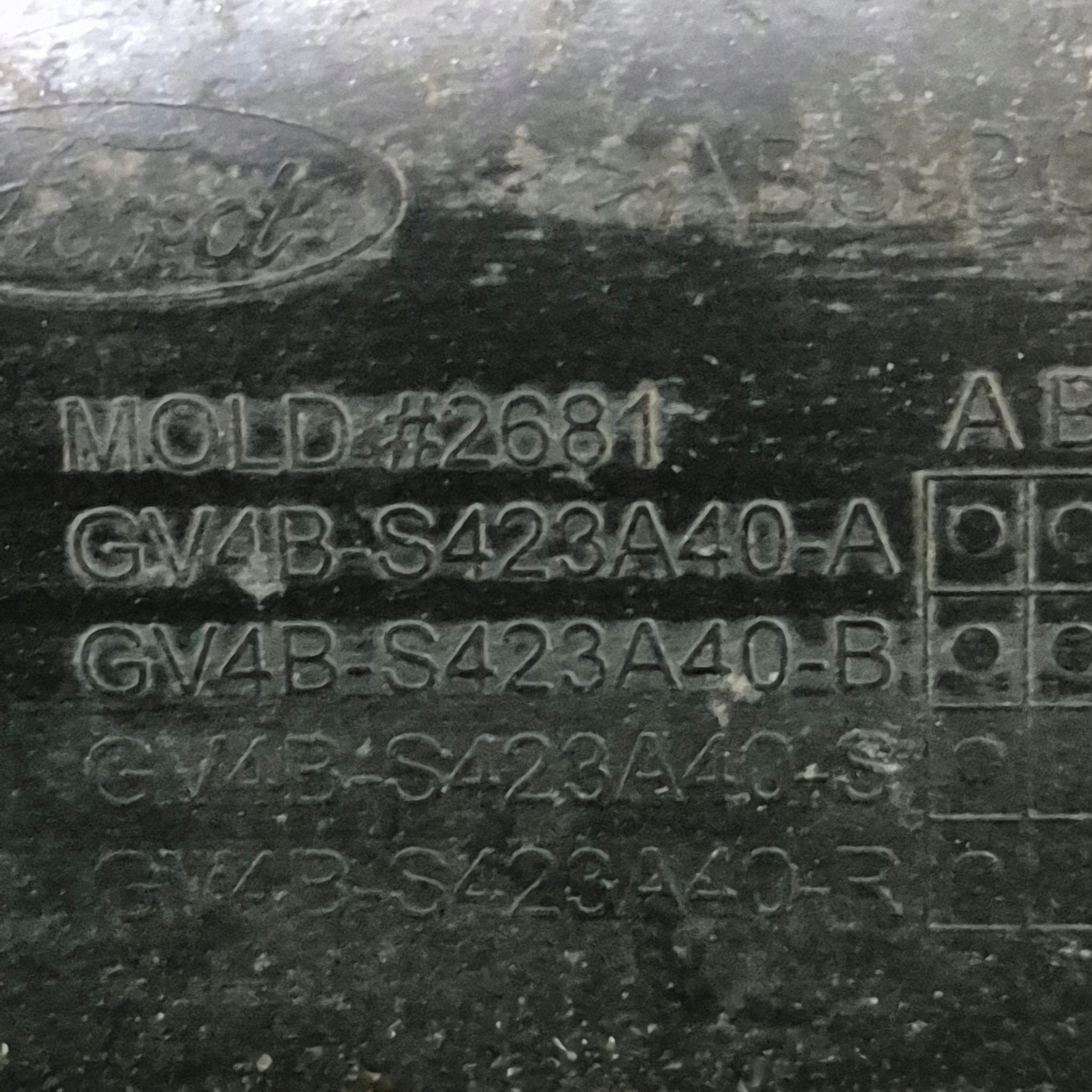 FORD KUGA II 2 MK2 13-19 cap moulding cap bonnet rear part