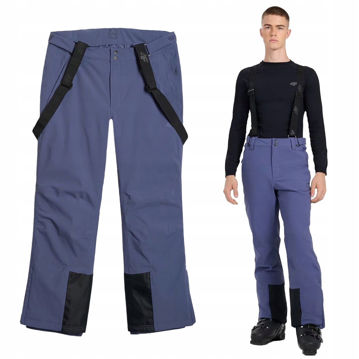 Spodnie Narciarskie męskie 4F NeoDry 5000 na narty niebieskie TFTRM0924 3XL