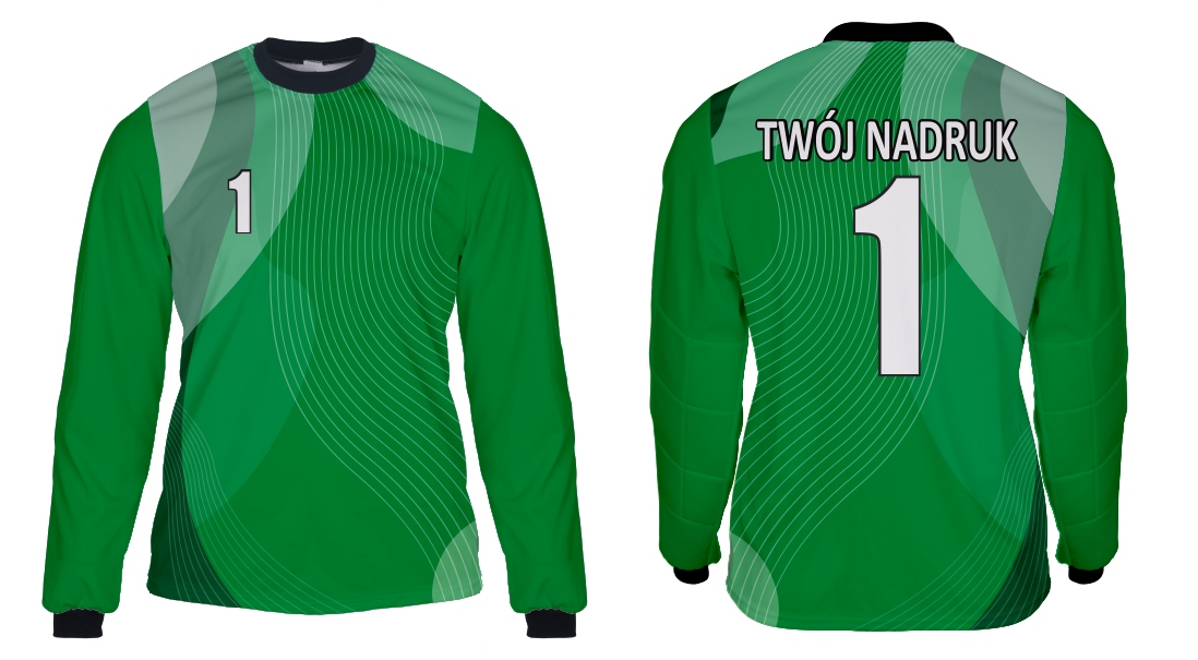 brankářská mikina Váš Potisk Zelená, velikost 8.1, velikost 110