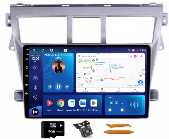 Rádio Android Navigácia Qled Carplay Lte 64GB Gps Dsp Toyota Yaris 2 08-13