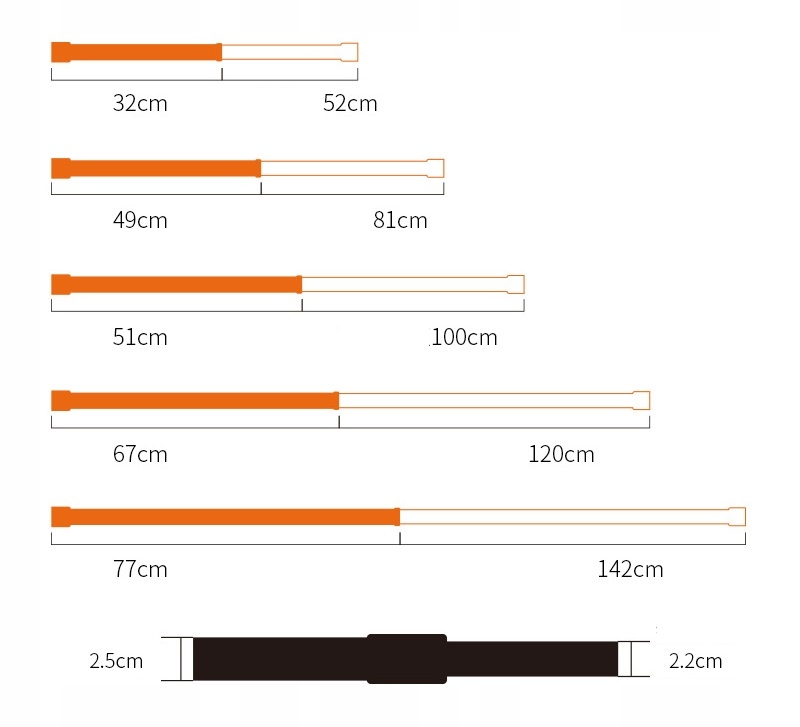 DRĄŻEK KARNISZ TELESKOPOWY ROZPOROWY METAL 49-81cm EAN (GTIN) 6194445697889