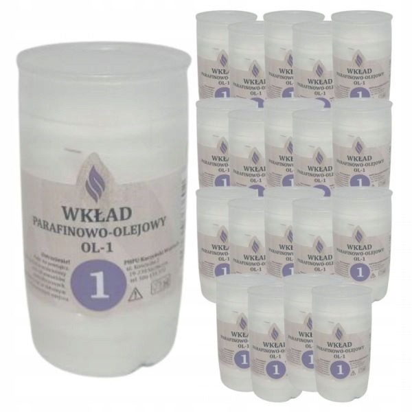 

Wkład do zniczy parafinowo-olejowy OL-1 doba x 20