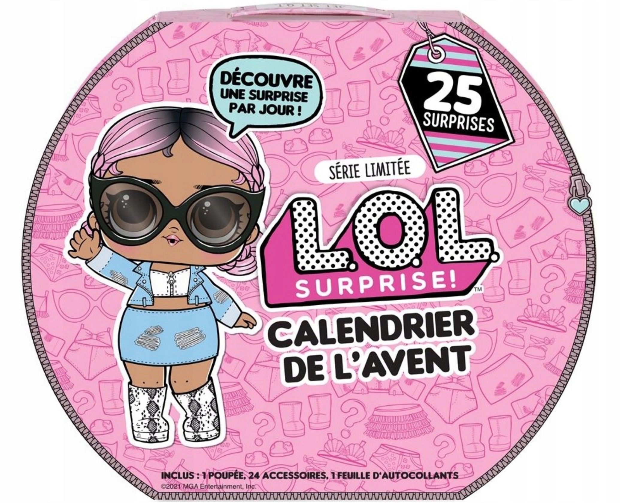 Адвент-календарь L.O.L. Surprise O.M.G., кукла, 24 аксессуара и наклейки — фото 6