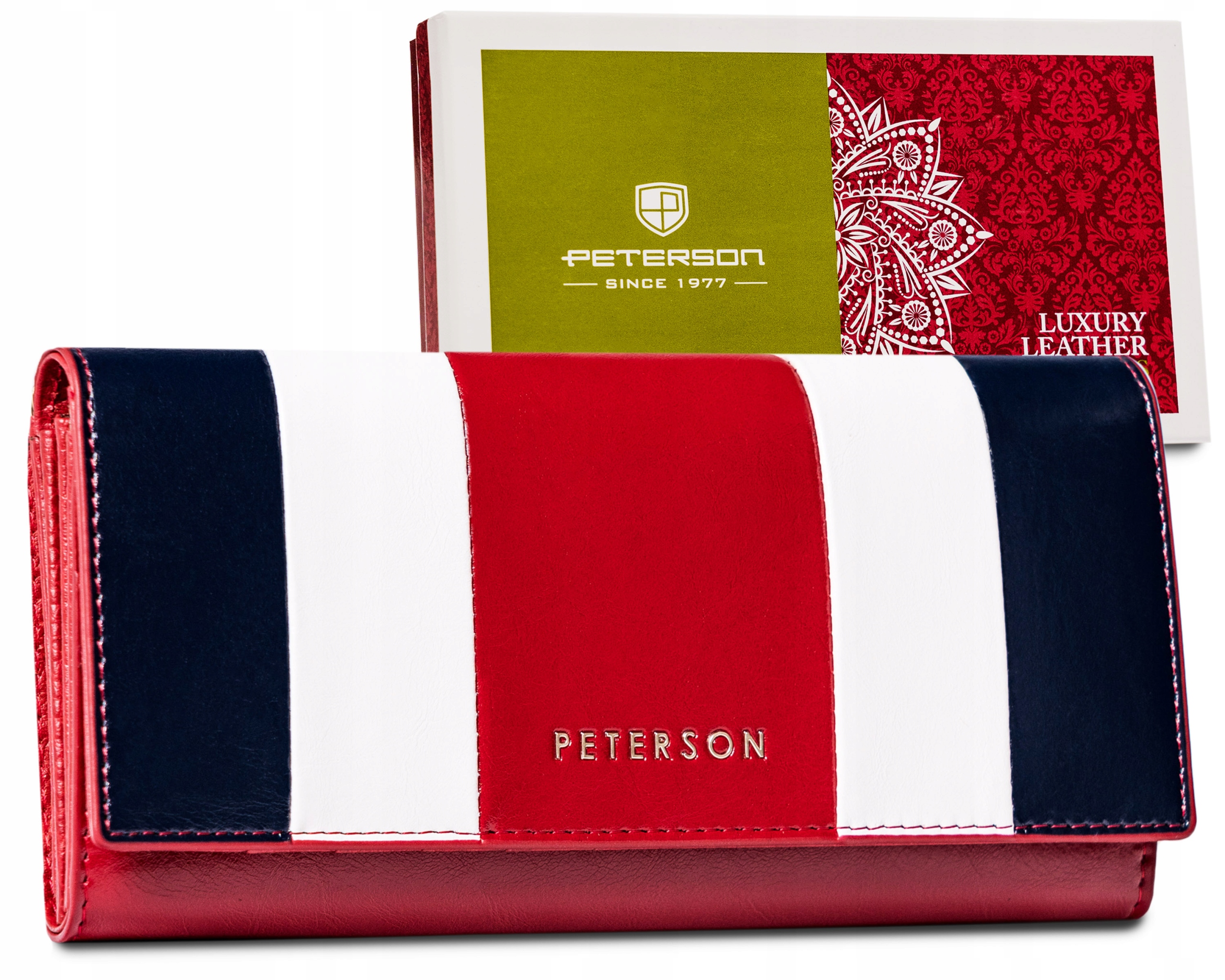 Peterson peněženka z pravé kůže, vícebarevná Ptn PL-411-4682 Mult