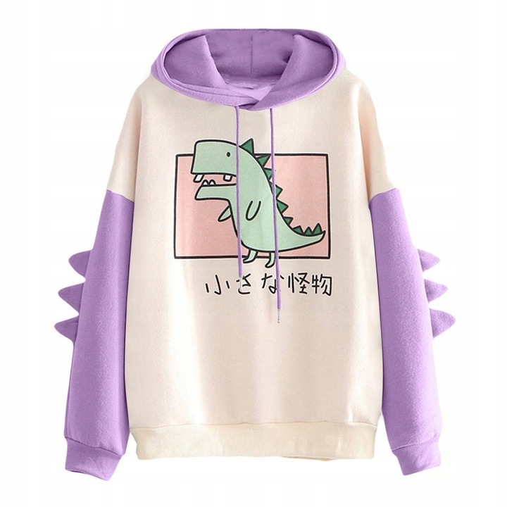 Dámská mikina s kapucí Japonský Dinosaurus XL