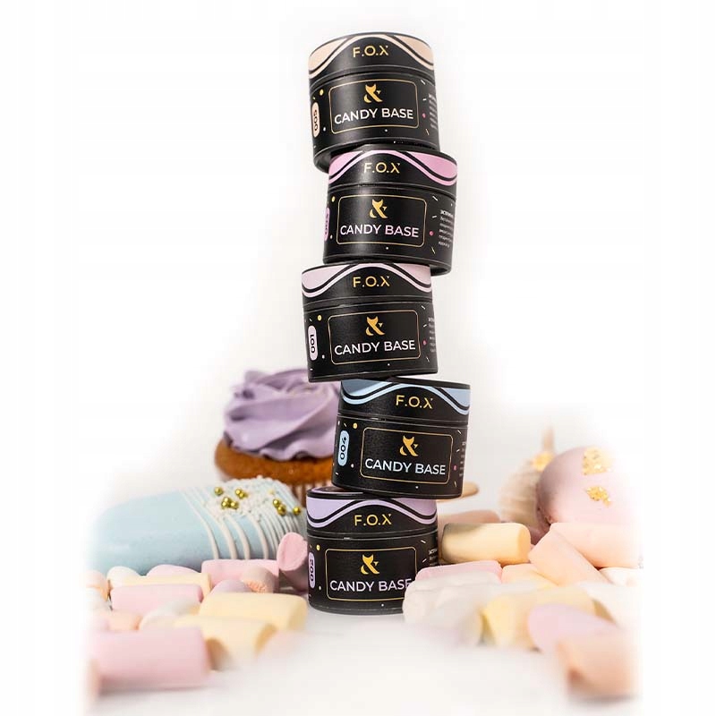 Baza Hybrydowa Do Paznokci Z Drobinkami FOX Candy Base 10ml 03 Różowa Marka FOX