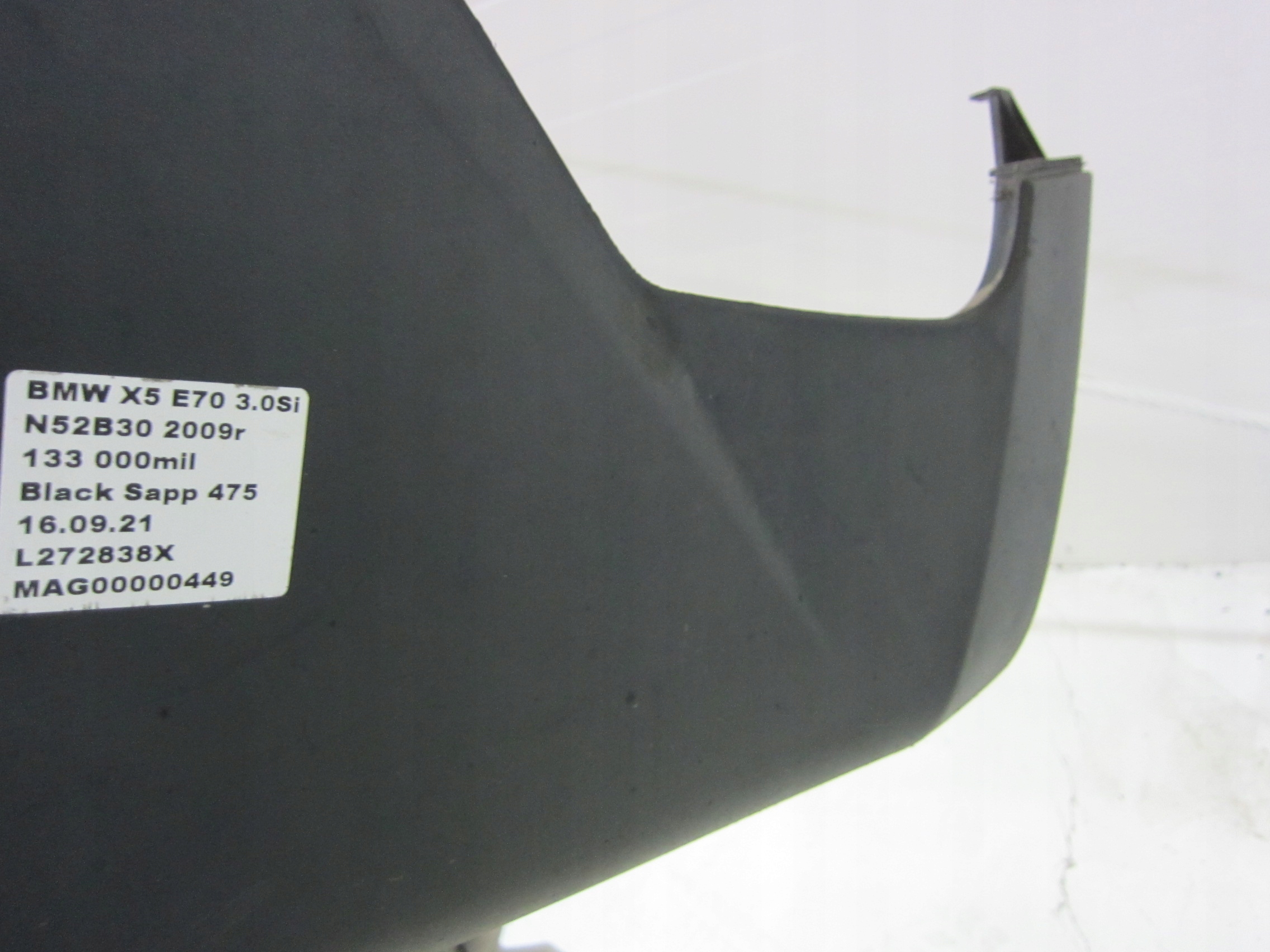 BMW E70 X5 bumper rear BLACK SAPPHIRE 475