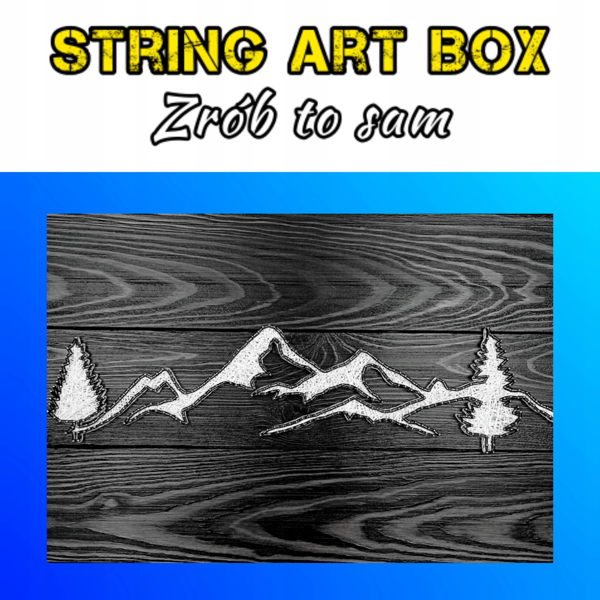 Sada String Art Diy Horský pohled