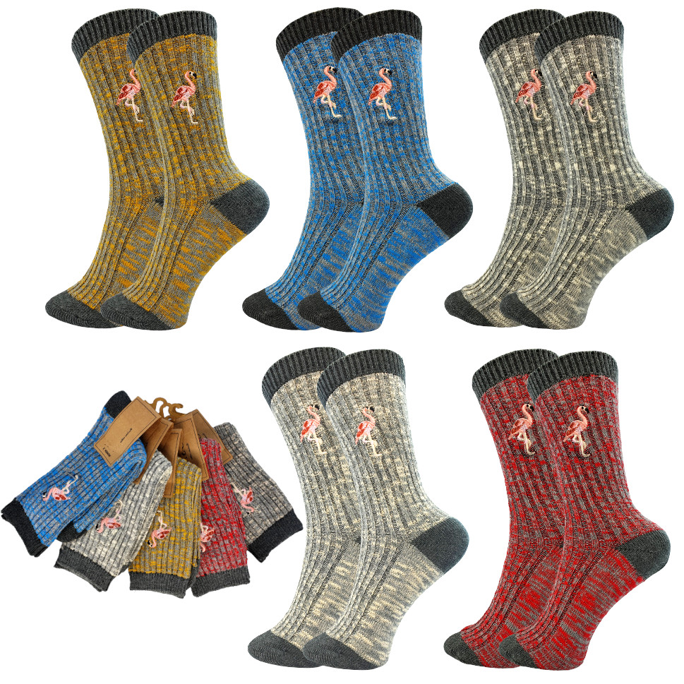 

5x Skarpetki Damskie Ciepłe Bawełniane Wyższe MIX