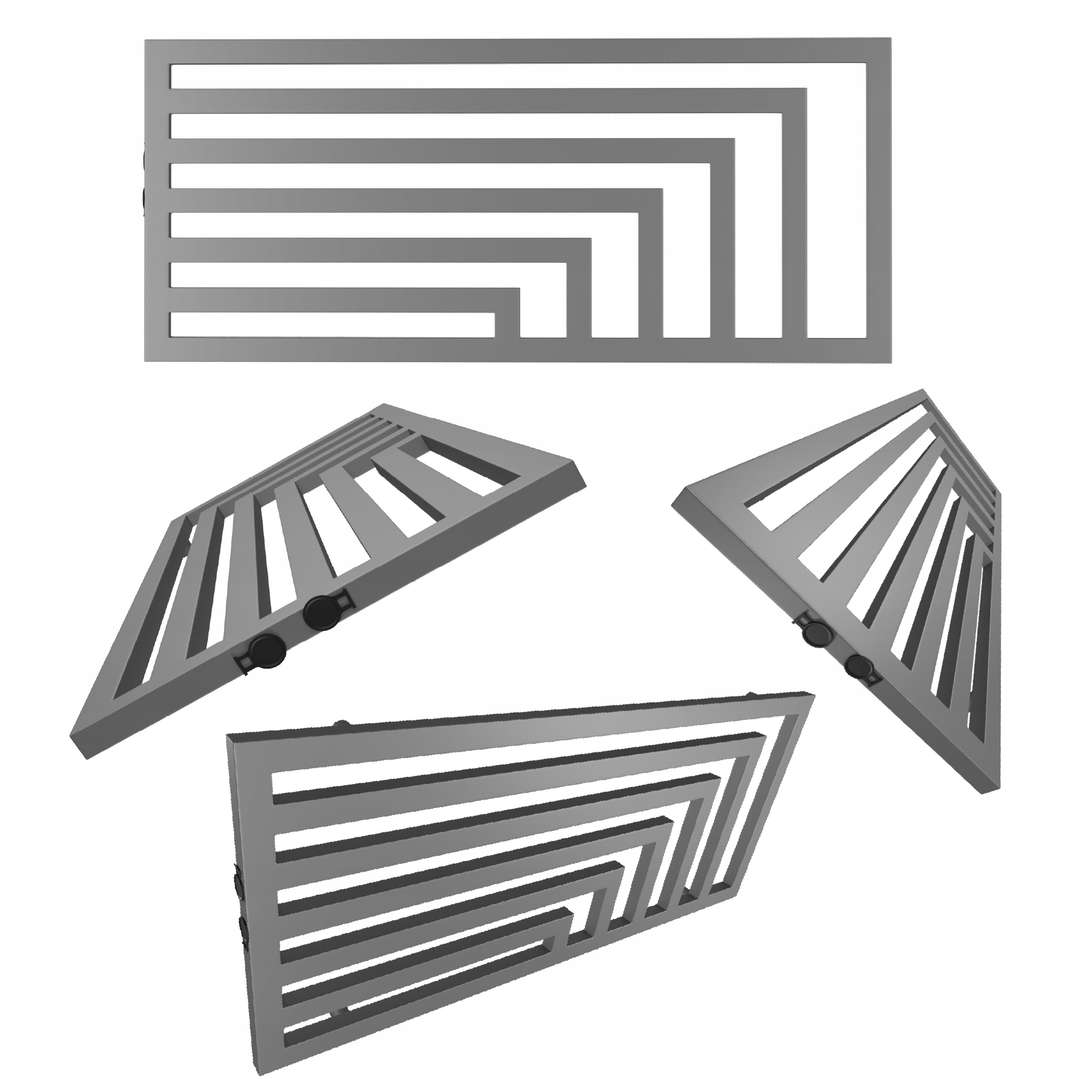 Horizontální Radiátor Laos 52x160 Antracit