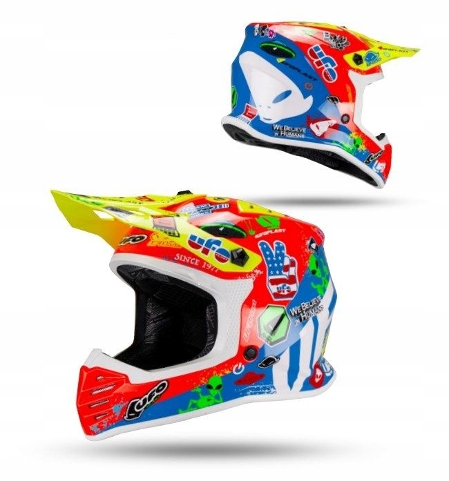 Ufo 2026/01 Detská Korey Crossová Prilba Junior Kid Blue/red (s)