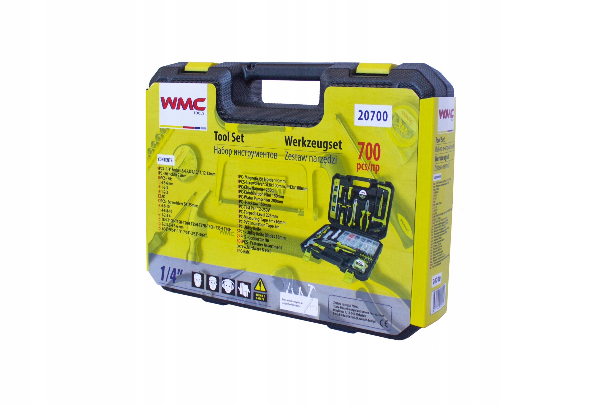 WMC ZESTAW NARZĘDZIOWY 700EL WKRĘTAKI BITY Marka WMC Tools