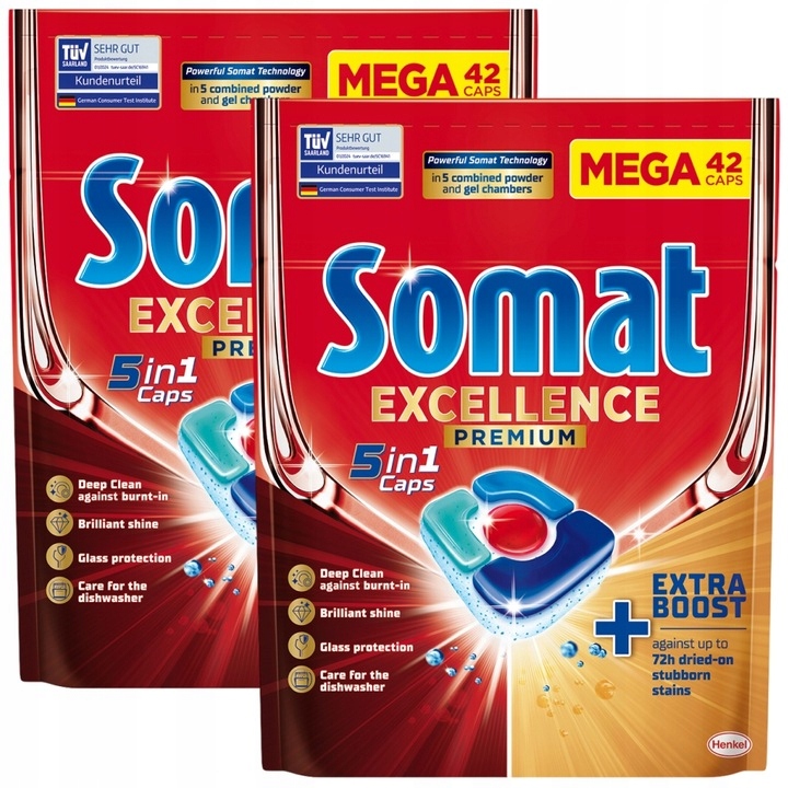 Somat Tabs Excellence 5w1 Tabletki do Zmywarki Somat 84 szt. Paka
