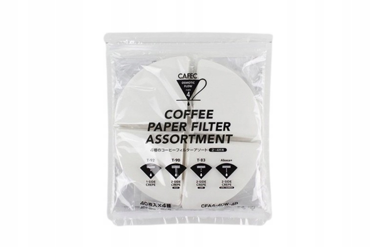 Filtry na kávu Cafec sada 4 druhů cup4 160 kusů