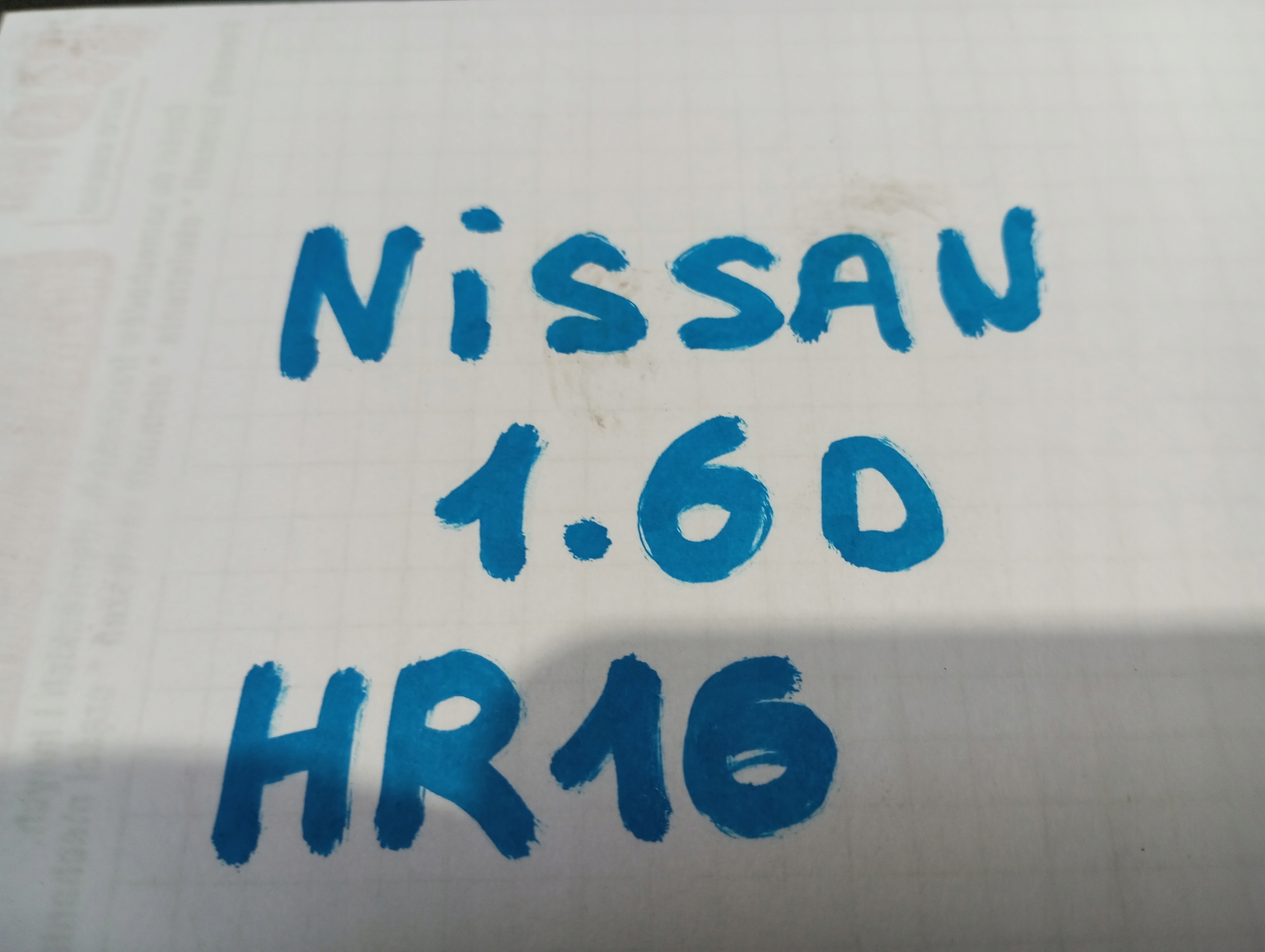 engine MOTOR pillar NISSAN JUKE QASHQAI 1.6i HR16